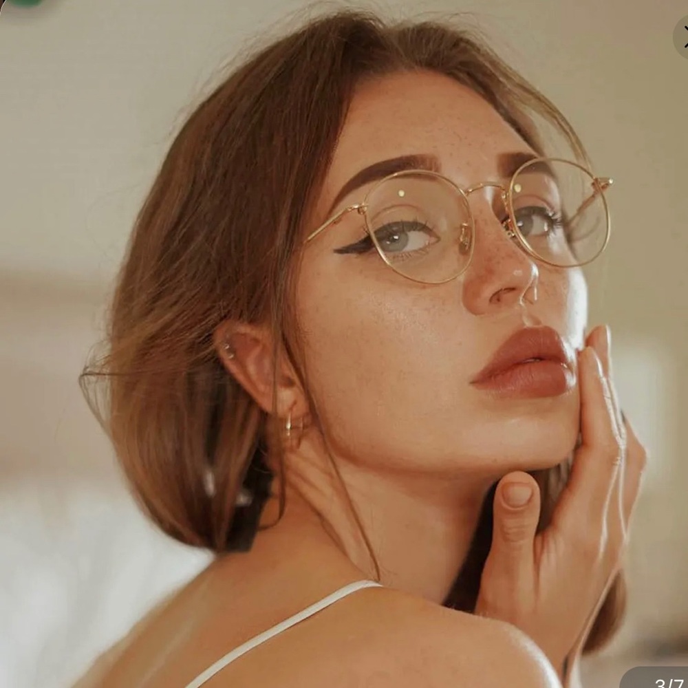 Gold Frame Blue Light Filter Glasses